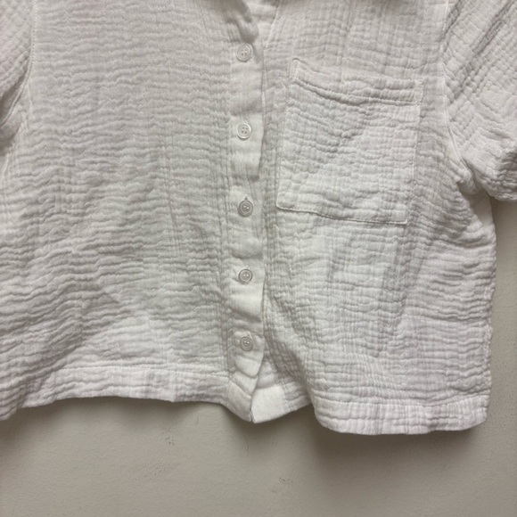 Lulus Cropped Gauzy Top - Picture 7 of 10